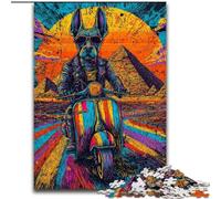 Puzzles 1000 pièces pour Adultes Pop-Art Anubis, pour Les 14 Ans et Plus, Jeu éducatif, défi, Cadeau d'anniversaire (Taille 50x75cm)