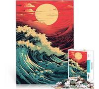 Puzzles 1000 pièces pour Adultes Pop Art des Vagues de l'océan Jouets de Jeu pour Cadeau Familial Super Cadeau 52x38cm