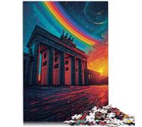 Puzzles 1000 pièces pour Adultes Porte de Brandebourg Allemagne Puzzle à Offrir 26x38cm Anti-Stress Séjour Passer Le Temps