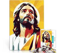 Puzzles 1000 pièces pour Adultes Portrait de Jésus-Christ Jouet éducatif d'apprentissage Convient pour la décoration de Bureau 75x50cm