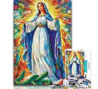 Puzzles 1000 pièces pour Adultes Portrait de Marie la Mère 1000 pièces pour Adultes, Design Dynamique et Unique Expérience de Puzzle relaxante et stimulante (Taille 38x26cm)