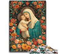 Puzzles 1000 pièces pour Adultes Portrait de Marie la Mère pour Les 14 Ans et Plus Cadeaux intéressants pour la réduction du Stress pour Les Amis et la Famille 50x75cm