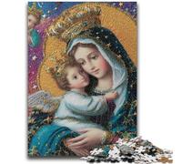 Puzzles 1000 pièces pour Adultes Portrait de Marie la Mère pour Les 14 Ans et Plus Jeux de Famille Jeu de Noël Cadeaux pour Femmes 26x38cm