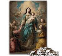 Puzzles 1000 pièces pour Adultes Portrait de Marie La Mère Puzzles pour Adolescents, Relax Games est Un pour Toute la Famille (75x50cm)