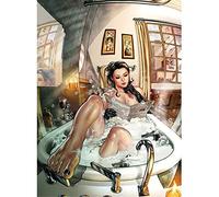 Puzzles 1000 pièces pour adultes pour enfants, Puzzles -Femme dans la baignoire- 1000 pièces Puzzles, technologie Softclick signifie que les pièces s'emboîtent parfaitement-26x38cm