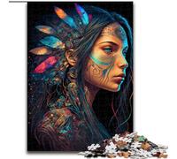 Puzzles 1000 pièces pour Adultes Princesse amérindienne Puzzles Difficiles pour Adultes Taille 50x75cm Soirée de Jeux en Famille Amusante, œuvres d'art décoratives à Faire soi-même