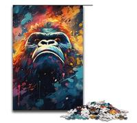 Puzzles 1000 pièces pour Adultes psychédéliques colorés du Ciel étoilé Puzzles gorilles Cadeaux d'anniversaire Cadeaux pour Adolescents de 14 Ans et Plus 1000 pièces (38 x 26 cm)