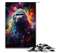 Puzzles 1000 pièces pour Adultes psychédéliques colorés du Ciel étoilé Puzzles gorilles Cadeaux d'anniversaire Cadeaux pour Adolescents de 14 Ans et Plus 1000 pièces (75 x 50 cm)