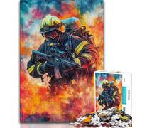 Puzzles 1000 pièces pour Adultes - Puzzle 1000 pièces Pompier Fantastique, Parfait pour Les soirées Jeux, Jouet coloré pour la Maison (Taille 75x50cm)