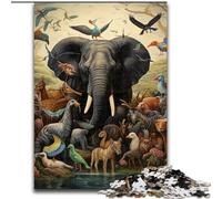 Puzzles 1000 pièces pour Adultes Puzzle Animaux d'Afrique Parfait pour s'amuser en Famille à Noël, Thanksgiving, Les Anniversaires et Pâques (Taille : 50x75cm)