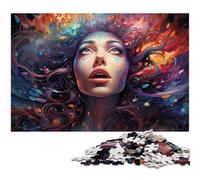 Puzzles 1000 pièces pour Adultes Puzzle Artistique coloré représentant Une Femme Fantastique Jeu Pratique idéal pour Les Adolescents de 14 Ans et Plus 1000 pièces (38 x 26 cm)