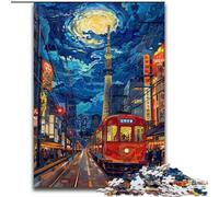 Puzzles 1000 pièces pour Adultes, Puzzle coloré de la Ville de Tokyo, Cadeau Amusant à Faire soi-même, adapté à la décoration de la Maison, du Salon ou du Bureau (Taille : 26x38cm)