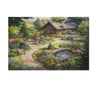 Puzzles 1000 Pièces pour Adultes, Puzzle De Jeu, Chalet Rustique, Planche De Bois, Excellent Cadeau pour Adultes (75×50cm)