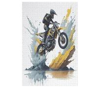 Puzzles 1000 Pièces pour Adultes, Puzzle De Jeu, Motocross, Planche De Bois, Excellent Cadeau pour Adultes (78×53cm)
