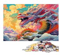 Puzzles 1000 pièces pour Adultes Puzzle Dragon Chinois coloré Jeu Pratique Idéal pour Les Adolescents de 14 Ans et Plus 1000 pièces (38 x 26 cm)