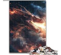 Puzzles 1000 pièces pour Adultes Puzzle Dragon Mystérieux Parfait pour Les Adolescents, Les Liens familiaux, Les Casse-têtes et la décoration d'intérieur DIY (Taille 26x38cm)