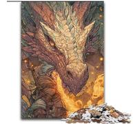 Puzzles 1000 pièces pour Adultes Puzzle Dragon Mystérieux Parfait pour Les Adolescents, Les Liens familiaux, Les Casse-têtes et la décoration d'intérieur DIY (Taille 50x75cm)