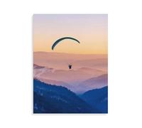 Puzzles 1000 Pièces pour Adultes,Puzzle en Bois Classique，avec Le Parapente vers Le Coucher du Soleil，Jouets de Décoration de Maison Bricolage（75x50cm）-AQ83