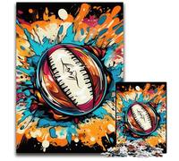 Puzzles 1000 pièces pour Adultes, Puzzle en Bois coloré Rugby, Jeu de réflexion, Jeu Familial interactif, adapté aux 14 Ans et Plus, 50x75cm / 19,68x29,52 Pouces