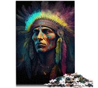 Puzzles 1000 pièces pour Adultes Puzzle Indien Jeu Pratique 26 x 38 cm Collection d'artistes Beaux-Arts Convient aux Adolescents de 14 Ans et Plus.