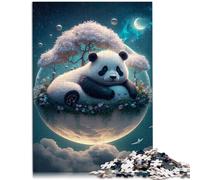 Puzzles 1000 pièces pour Adultes Puzzle Majestic Panda Bear Jeu Pratique 26x38cm Collection d'artistes Beaux-Arts pour Adolescents de 14 Ans et Plus