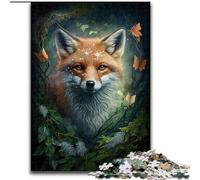 Puzzles 1000 pièces pour Adultes, Puzzle Renard Artistique Mignon pour Adolescents et familles, décoration DIY Parfaite et défi cérébral (Taille : 50x75cm)