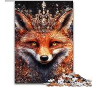 Puzzles 1000 pièces pour Adultes Puzzle Renard Mystérieux Parfait pour Les Adolescents, Les Liens familiaux, Les Casse-têtes et la décoration d'intérieur DIY (Taille 26x38cm)