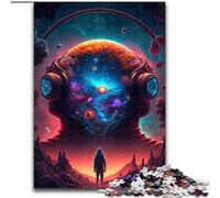 Puzzles 1000 pièces pour Adultes Puzzle Singularité en Carton, Cadeau de Vacances Parfait pour Noël, Halloween, Pâques, Nouvel an 1000 pièces(26x38cm)
