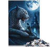 Puzzles 1000 pièces pour Adultes Puzzle Tigre Blanc Jeu Pratique 26x38cm Collection Artistes Beaux-Arts pour et Adolescents 14 Ans et Plus