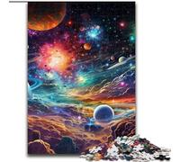 Puzzles 1000 pièces pour Adultes Puzzle Univers coloré Parfait pour s'amuser en Famille à Noël, Thanksgiving, Anniversaires et Pâques (Taille : 50x75cm)