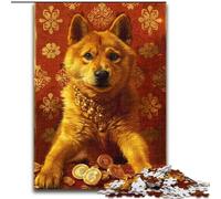 Puzzles 1000 pièces pour Adultes, Puzzles Abstraits Shiba Inu, idée Cadeau de Noël, Illustration Humoristique, Illustration détaillée (Taille 26x38cm)