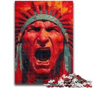 Puzzles 1000 pièces pour Adultes, Puzzles amérindiens en colère pour Adolescents, Anti-Stress, Vacances à la Maison, Passe-Temps, Amour Entre Couples (75x50cm)