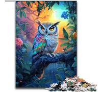 Puzzles 1000 pièces pour Adultes Puzzles Animaux hiboux pour Adultes 1000 pièces Cadeau Amusant et activité pour la Maison (Taille 26x38cm)