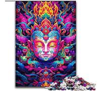 Puzzles 1000 pièces pour Adultes, Puzzles Bouddha colorés pour Adultes, 1000 pièces, idéal pour la décoration de la Maison et du Bureau, Cadeau Parfait pour Un Anniversaire (Taille 26x38cm)