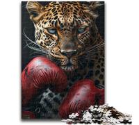 Puzzles 1000 pièces pour Adultes Puzzles Boxer Léopard pour Adolescents Relax Games est Un pour Toute la Famille (75x50cm)