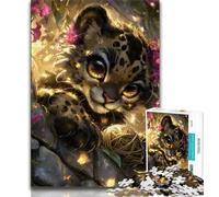 Puzzles 1000 pièces pour Adultes, Puzzles Chaton Diable, Jouets de Jeu, Chaque pièce est Unique - Jeu Familial Stimulant et Amusant (Taille 75x50cm)