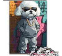 Puzzles 1000 pièces pour Adultes Puzzles Chiens des Rues pour Adultes Divertissement Relaxant, Cadeau de Noël idéal et décoration d'intérieur (Taille 50x75cm)