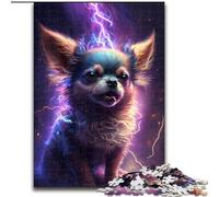 Puzzles 1000 pièces pour Adultes Puzzles Chihuahua colorés pour Adultes 1000 pièces, ce Qui en Fait Un Excellent Cadeau pour s'amuser en Famille (Taille 50x75cm)