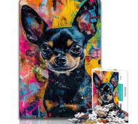 Puzzles 1000 pièces pour Adultes, Puzzles Chihuahua pour Adultes, avec Affiche et fiche de Questions-réponses pour Les 14 Ans et Plus (Taille 38x26cm)