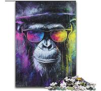 Puzzles 1000 pièces pour Adultes Puzzles chimpanzés Magiques pour Adultes 1000 pièces pour Les Vacances ou Un Anniversaire, Jouet de Jeu de fête (Taille 26x38cm)