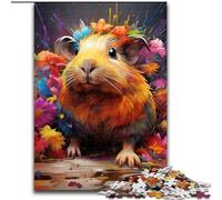 Puzzles 1000 pièces pour Adultes Puzzles Cochon d'Inde pour Adultes Idéal pour la décoration de la Maison et du Bureau pour Un Anniversaire (Taille 50x75cm)
