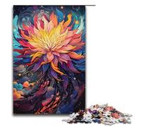 Puzzles 1000 pièces pour Adultes Puzzles colorés à Motifs de Fleurs de l'espace psychédéliques Cadeaux d'anniversaire pour Adolescents de 14 Ans et Plus 1000 pièces (38 x 26 cm)