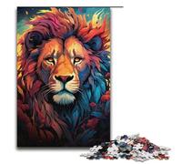 Puzzles 1000 pièces pour Adultes Puzzles colorés psychédéliques Lion Magicien Cadeaux d'anniversaire pour Adolescents de 14 Ans et Plus 1000 pièces (38 x 26 cm)
