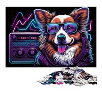 Puzzles 1000 pièces pour Adultes, Puzzles Corgi pour Adultes, Jeu de réflexion pour Adolescents, Cadeau de Vacances idéal 50x75cm / 19,68x29,52 Pouces