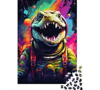 Puzzles 1000 pièces pour Adultes | Puzzles Crocodiles astronautes artistiques et colorés pour Adultes, 1000 pièces (75 x 50 cm)