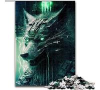 Puzzles 1000 pièces pour Adultes Puzzles Cyber Loup pour Adultes Taille 50x75cm Idéal pour Les Amoureux, Cadeau Parfait de Noël, du Nouvel an, de la Saint-Valentin
