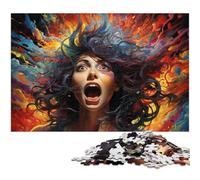 Puzzles 1000 pièces pour Adultes Puzzles d'art psychédéliques colorés Cadeaux d'anniversaire pour Adolescents de 14 Ans et Plus 1000 pièces (38 x 26 cm)