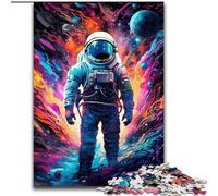 Puzzles 1000 pièces pour Adultes, Puzzles d'astronautes colorés en Bois, adaptés aux Anniversaires, Halloween, Thanksgiving, Pâques, 1000 pièces(50x75cm)