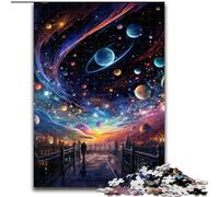 Puzzles 1000 pièces pour Adultes, Puzzles d'astronautes colorés en Bois, détente et défi, décoration d'intérieur colorée, pour Les Amis 1000 pièces(50x75cm)