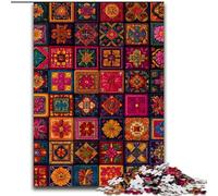 Puzzles 1000 pièces pour Adultes Puzzles de Collage de Fleurs Mandalas pour Adultes 50X75CM Cadeau Parfait pour la décoration intérieure et Les Vacances